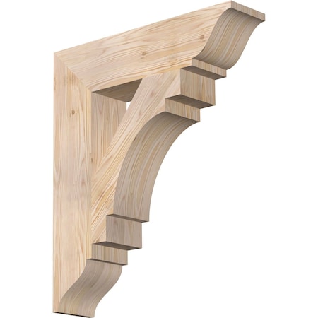Ekena Millwork Merced Traditional Smooth Bracket, Douglas Fir, 5 1/2"W x 24"D x 28"H BKT06X24X28MRC01SDF